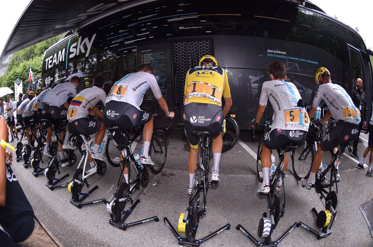 wahoofitness's tweet photo. A snapshot of an amazing 1st week of @LeTour for @TeamSky. Best wishes to @GeraintThomas86 &amp; speedy recovery. #tdf2017 #teamsky 📸 @TDWsport https://t.co/dxBOWGZNJ8