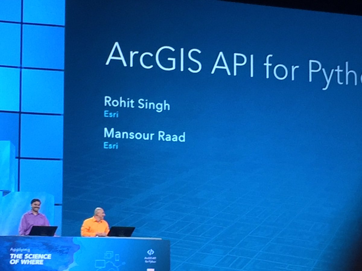 Root_GIS's tweet image. #ESRIUC #ESRIUC2017 the Geinuses behind the #pythonAPI for #arcgis