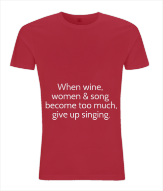LizKBeerT's tweet photo. When wine, women &amp; song become too much, give up singing. https://t.co/nH6nnuJvhO #beerquote #beergear #beerwear #beer #tshirts https://t.co/eEUKQaG0RH