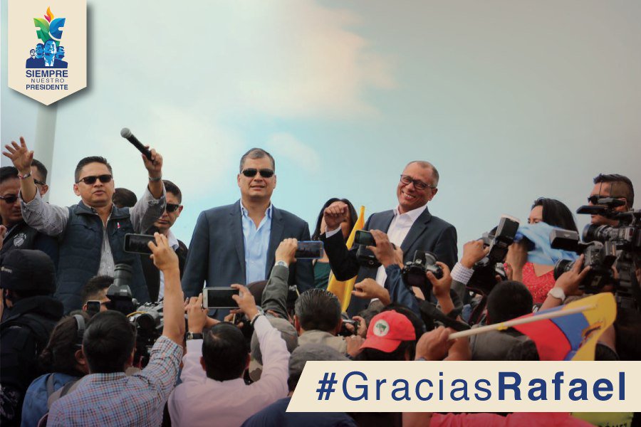 Seguiremos de pie con la misión que nos dejas Rafael Correa. ¡Transformando nuestra Patria! #GraciasRafael revolucionciudadana.com