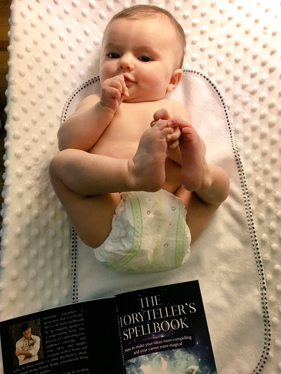 Only putting <a href="/docjamesw/">James Whittaker</a> new book down to feed this growing baby and change her diapers! #hooked #storytelling