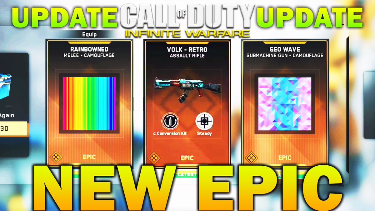 VOLK RETRO - BEST NEW EPIC WEAPON In Infinite Warfare? (IW New Update Days Of Summer Event): youtube.com/watch?v=yuJgpZ…