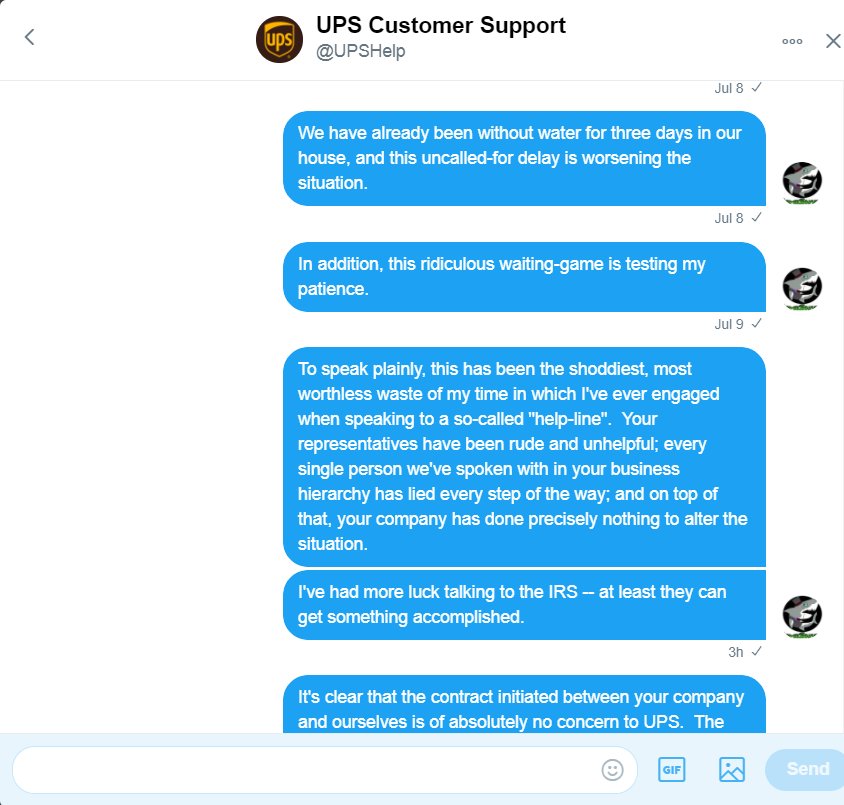 Game_Snark's tweet image. More #UPSLies.  Don't use @UPS if you want packages delivered as purchased; don't talk to @UPSHelp if you want customer service.