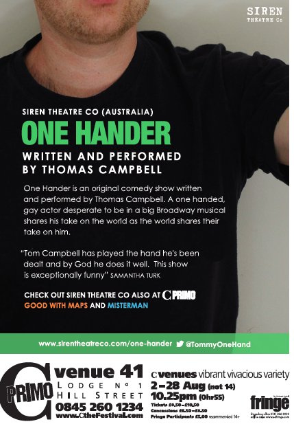 hander_one's tweet photo. @Sirentheatreco @chrishislop @One_Hander @TommyOneHand #sirentheatrec #edfringe https://t.co/cZwNaI5iaP