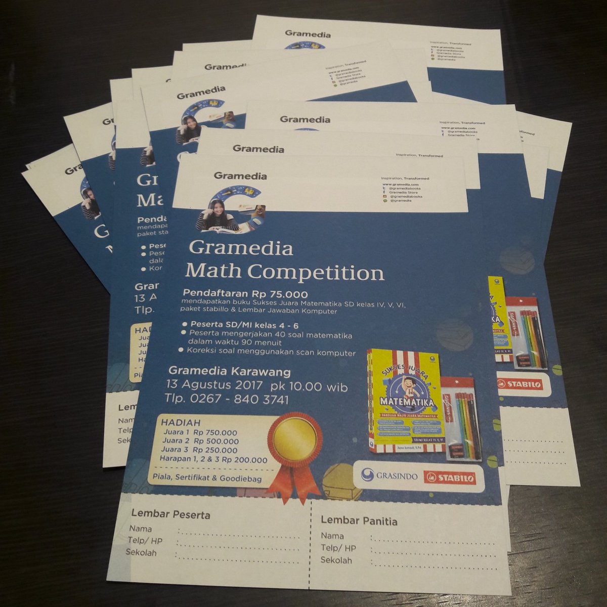Hai Grameds 😊
Saatnya menguji kemampuan Matematika kamu di Gramedia Math Competition dan dapatkan hadiah ratusan ribu rupiah 😊