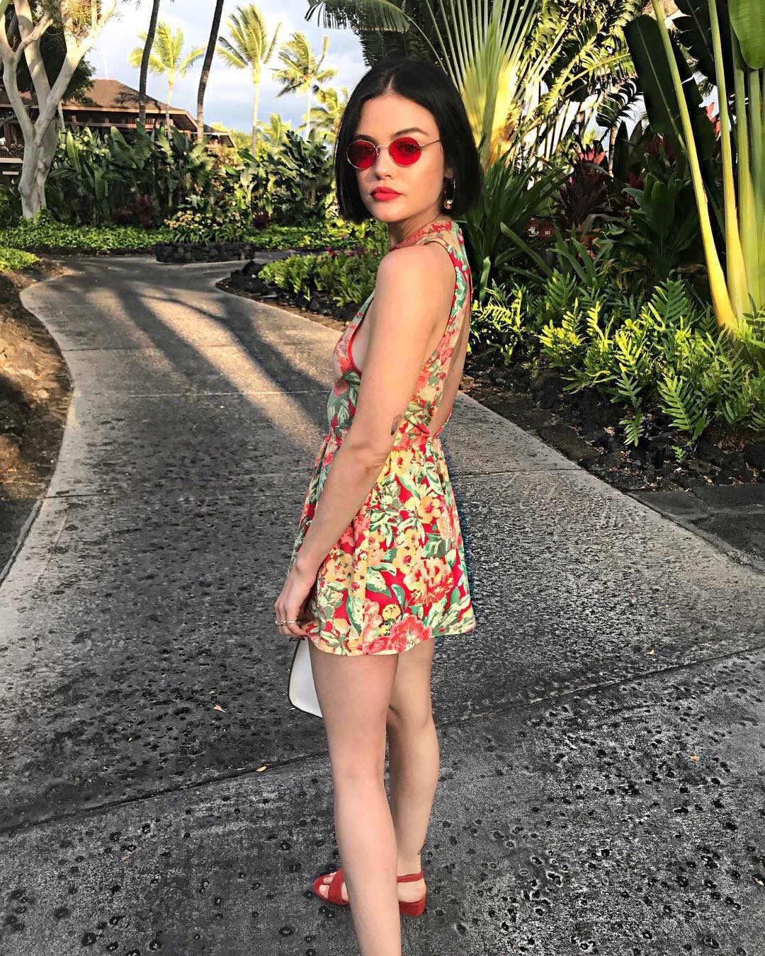 Pretty Little Liars' Lucy Hale wears white dungarees in LA | Daily ...