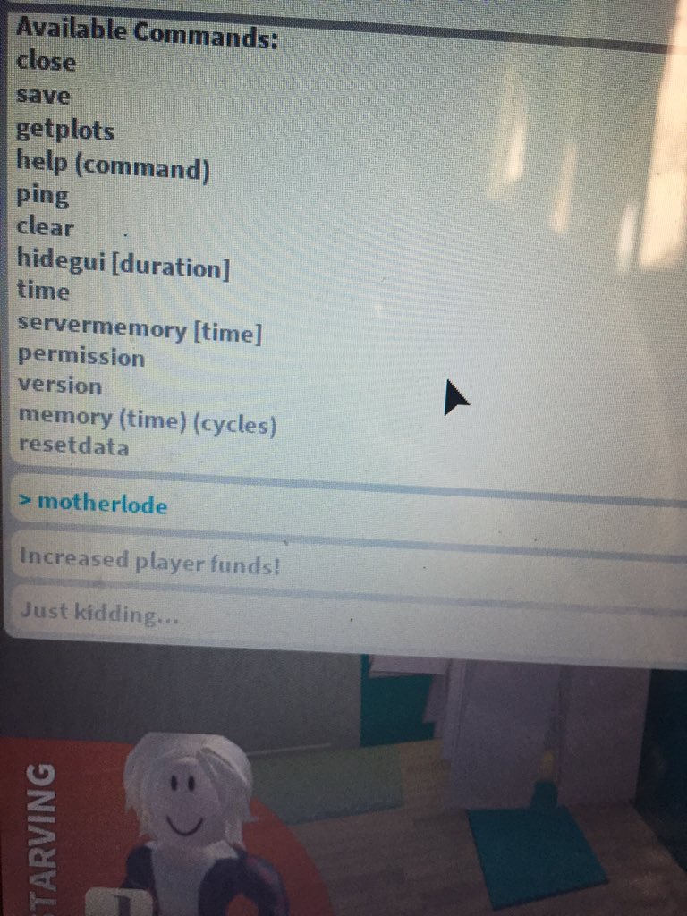 Dev Console Command List Roblox