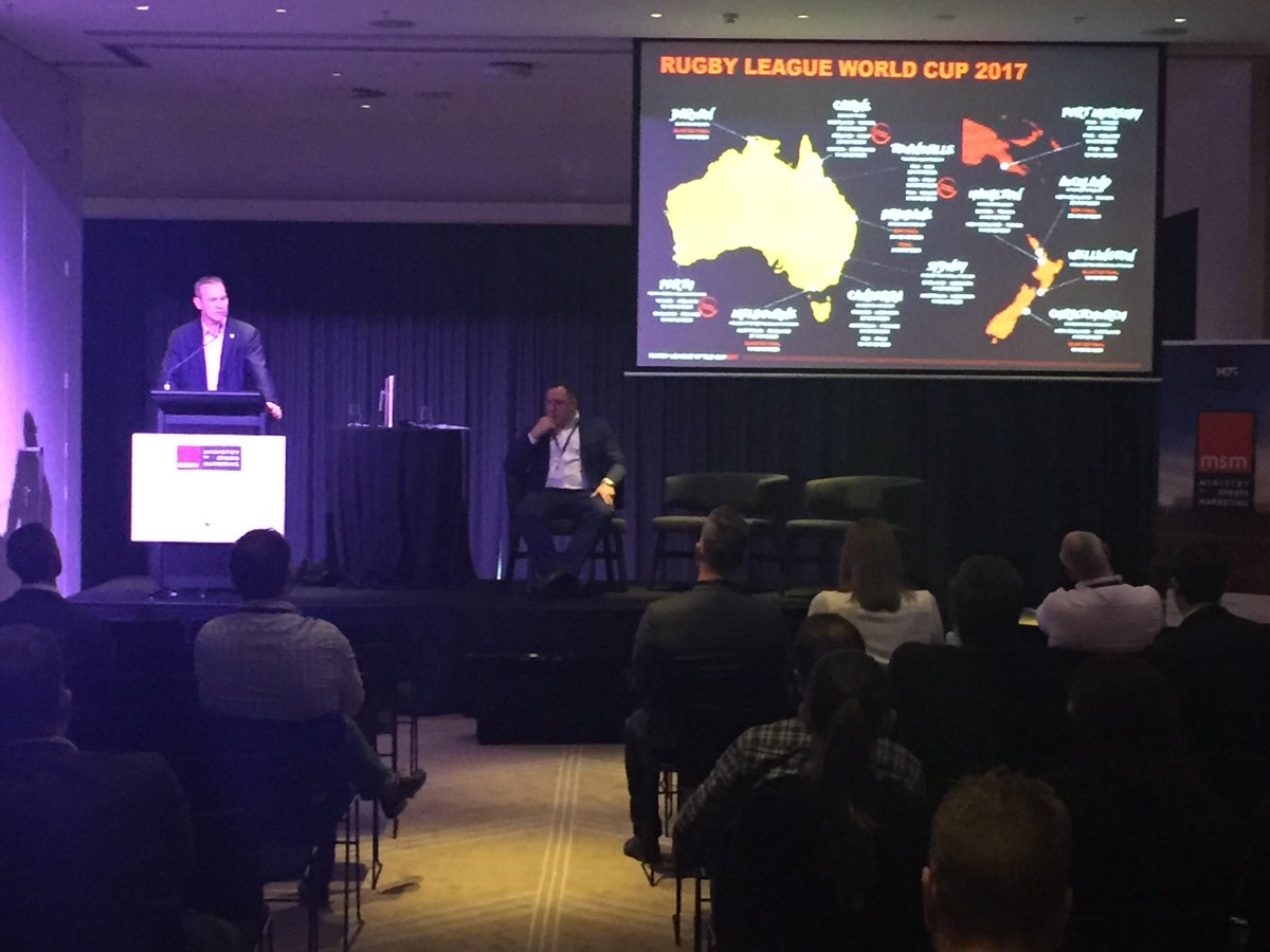 MSMCon's tweet image. Andrew Hill CEO &amp;amp; Rohan Sawyer GM Commercial &amp;amp; Marketing @RLWC2017 on revitalising a Brand to Increase Fans &amp;amp; Revenue #MSM2017