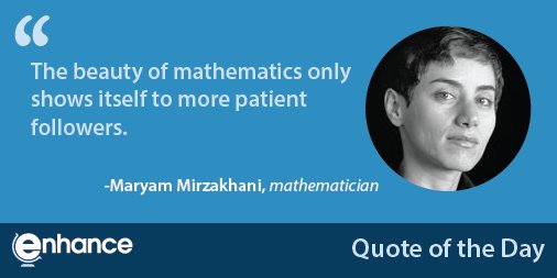 EditTechEditing's tweet image. #Quotes #ScienceMatters #EducationMatters #RIPmaryammirzakhani