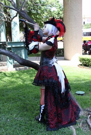 This is an oldie but an goodie. I won my first ever cosplay award with this costume! Just an original steampunk/victorian design.