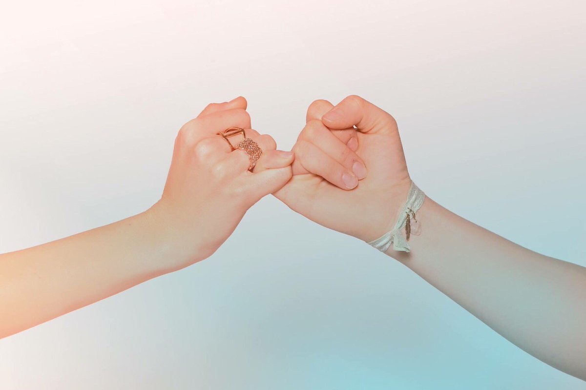 YesGrlOfficial's tweet photo. We still use pinky swear as the only legitimate foundation of trust 😌 #YesGrl #PinkySwear https://t.co/TEFqraC6bV