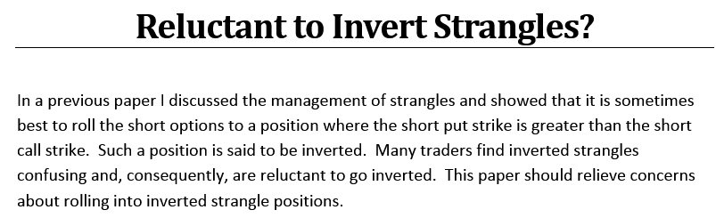 russrich's tweet image. #tastytrade Are you reluctant to go inverted on strangles?  You should not be.  Here is why.   tinyurl.com/mvjmhkc
