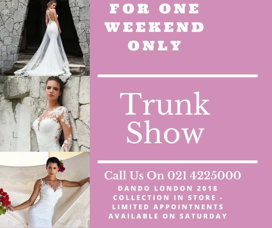 Last few appointments available this Sat. Call 0214225000 to book yours #weddings #sayyestothedress