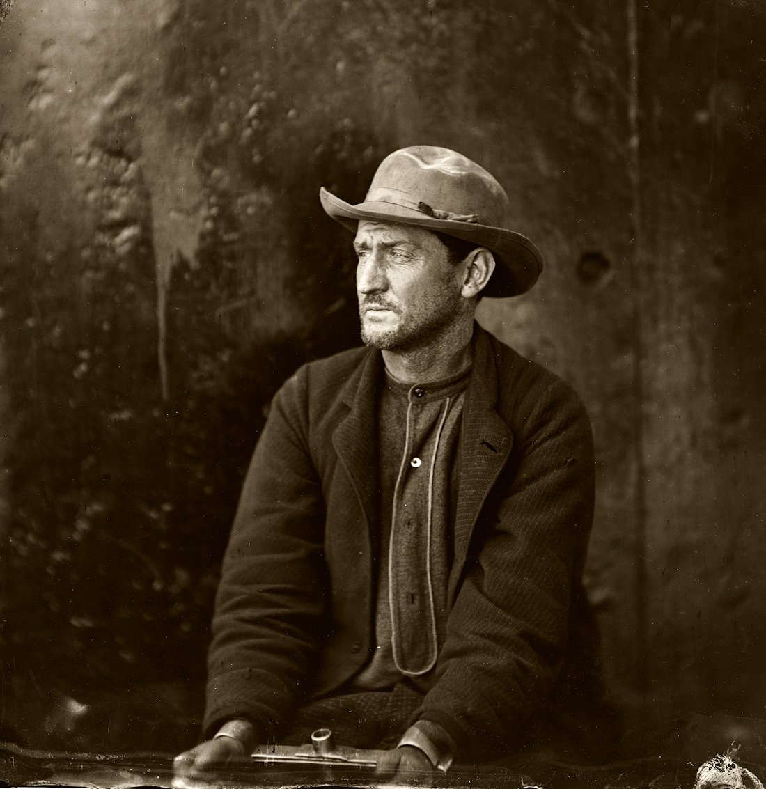 Edman Spangler, manacled, a conspirator in the Lincoln assassination, Alexander Gardner,1865