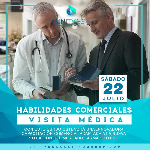 UnityConsGroup's tweet image. Está próximo el curso “Habilidades Comerciales para visitadores médicos": bit.ly/UnityHabilidad…