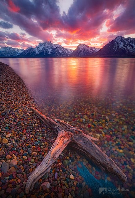 Good afternoon, "Clearing Storm Jackson Lake" by Chip Phillips. #Wyoming #Landscape #GrandTetonNationalPark #lake #storm #Shore #travel