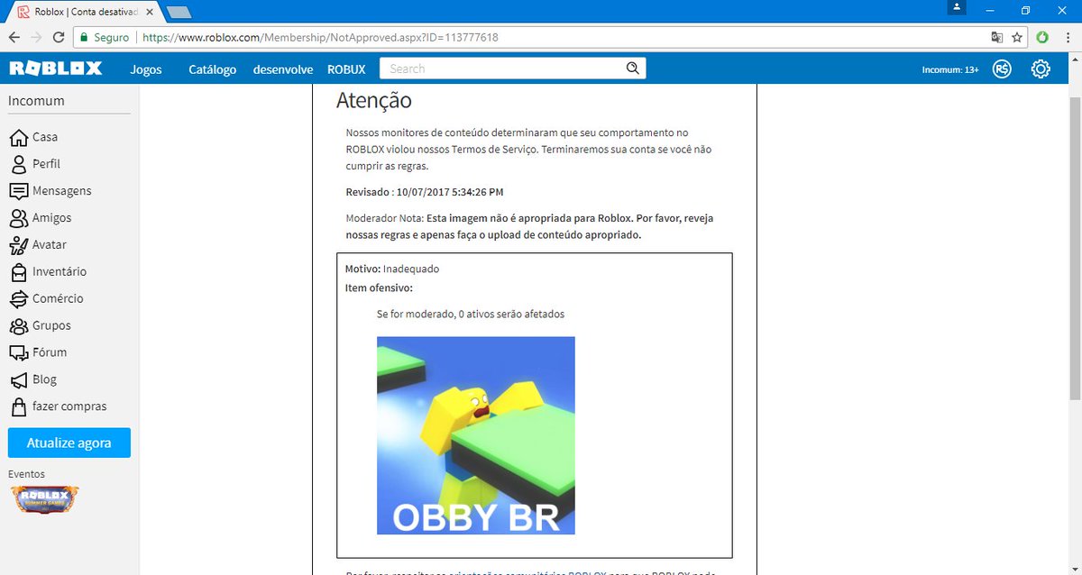 Incomum On Twitter Roblox Robloxdev Hello Roblox I Am A - incomum on twitter roblox robloxdev hello roblox i am a brazilian player and i have a question can you answer me what terms did i violate