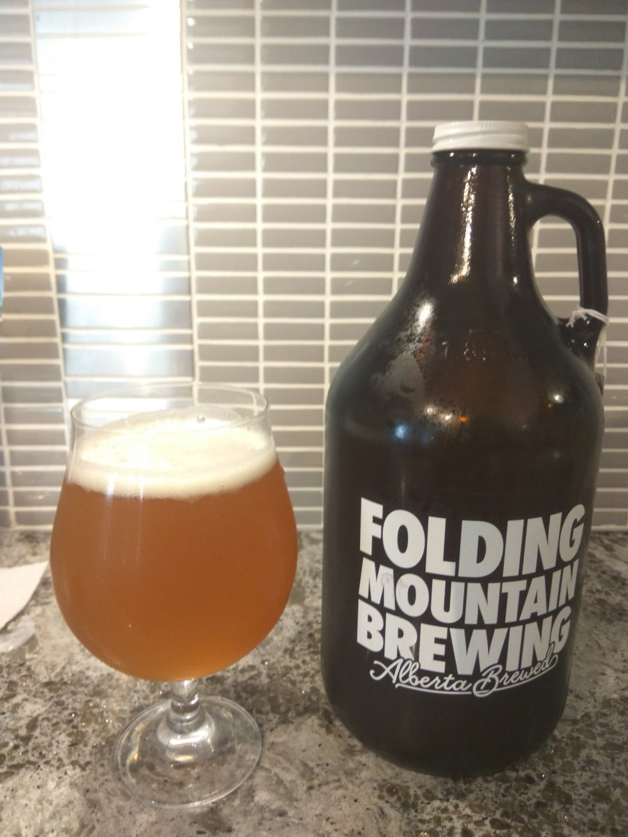 Been waiting for this for a while and luckily had a friend driving by Jasper on opening day! <a href="/FoldingMountain/">Folding Mountain Brewing</a>  #abbeer #yegbeer #worthwaitin