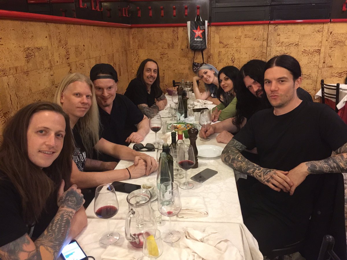 ᴀʀᴄʜ ᴇɴᴇᴍʏ (@archenemymetal) on Twitter photo Great hang in Milan tonight with some good friends from Lacuna Coil! 🍝🍷🇮🇹👌🏻 
#archenemy #lacunacoil #willtopower #promotion #italy Great hang in Milan tonight with some good friends from Lacuna Coil! 🍝🍷🇮🇹👌🏻 
#archenemy #lacunacoil #willtopower #promotion #italy