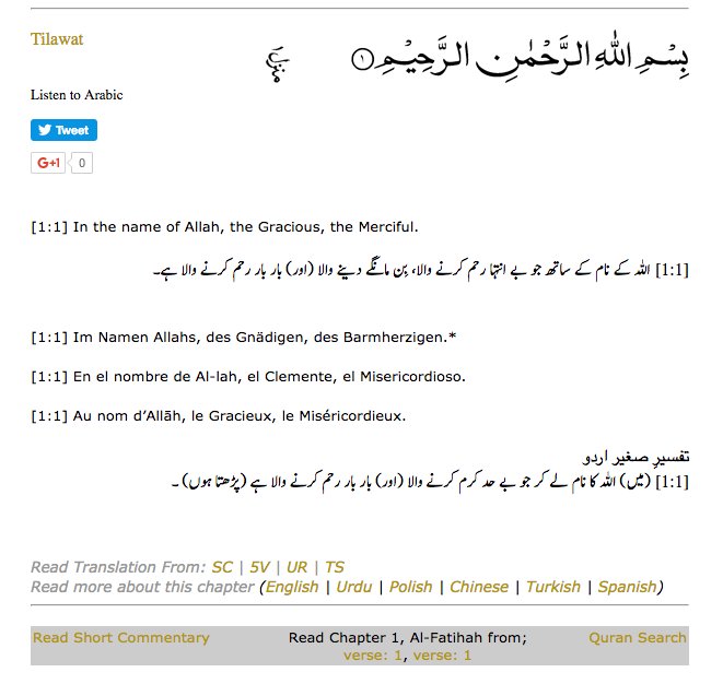 alislam's tweet photo. https://t.co/aFatrhiWDA service has now translation of Holy Quran verses in English, Urdu, German, Spanish, French and Tafseer-e-Saghir. https://t.co/sybU7iOlUN