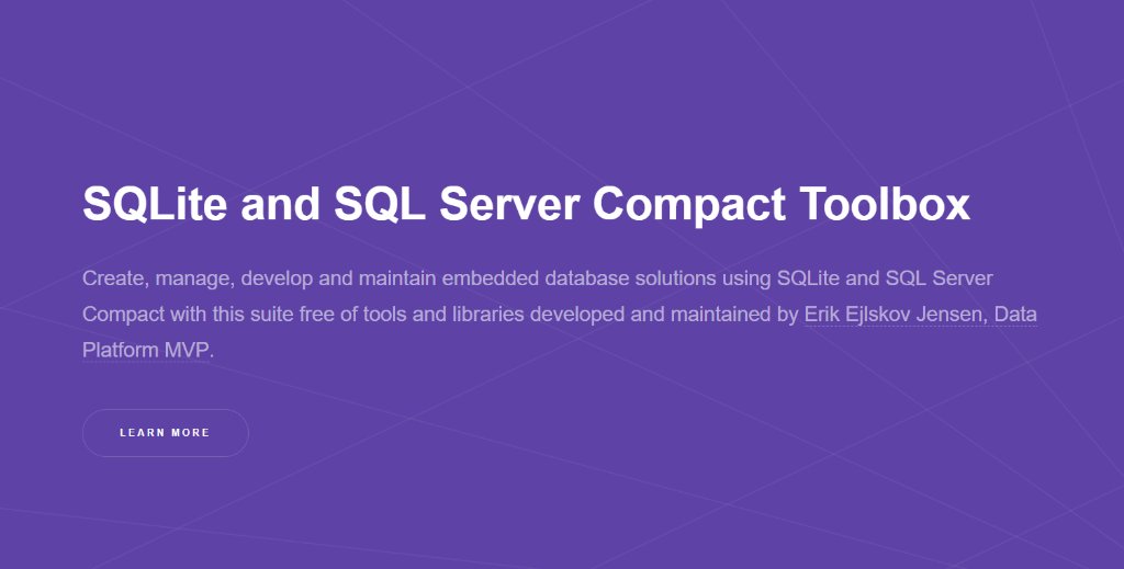 Explore @ErikEJ's free, #opensource tools for SQLite & #SQLServer Compact: http:// http://erikej.github.io/SqlCeToolbox/ #MVPBuzz