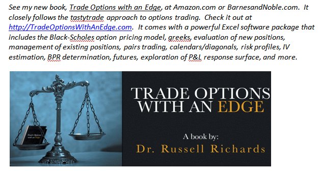 russrich's tweet image. #tastytrade Need software to support UR trading?  Powerful SW comes with my book on tastytrade method of trading.