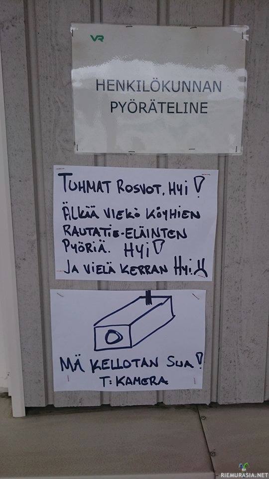mahdollista's tweet photo. Tuhmat rosvot, hyi! #mahdollistavainsuomessa #mvs #suomi #huumori #hauska #viihde #huumori #polkupyörä #vr #varkaus #ilmoitus #kellotus https://t.co/kd2P66evHl
