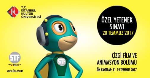 Çizgi Film ve Animasyon Bölümümüzün Özel Yetenek Sınavına ön kayıtlar başladı! Detaylar için tıklayınız. iku.edu.tr/8/1578/ozel-ye…