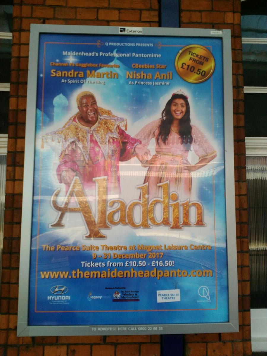 Tweet a pic of our #Aladdin #panto poster at #Maidenhead or #Slough Station to <a href="/MaidenheadPanto/">AladdinMaidenhead</a> for the chance to win a family ticket for 4!