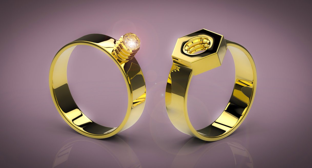 Engineering on sale wedding ring