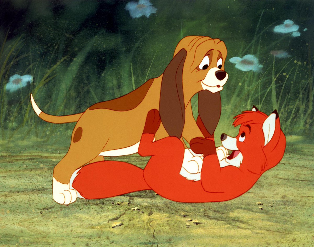 AniSource_EN's tweet photo. It's been 36 years since we first saw Tod and Copper become best friends in #Disney's The Fox and the Hound! https://t.co/TwNRSnhHG9