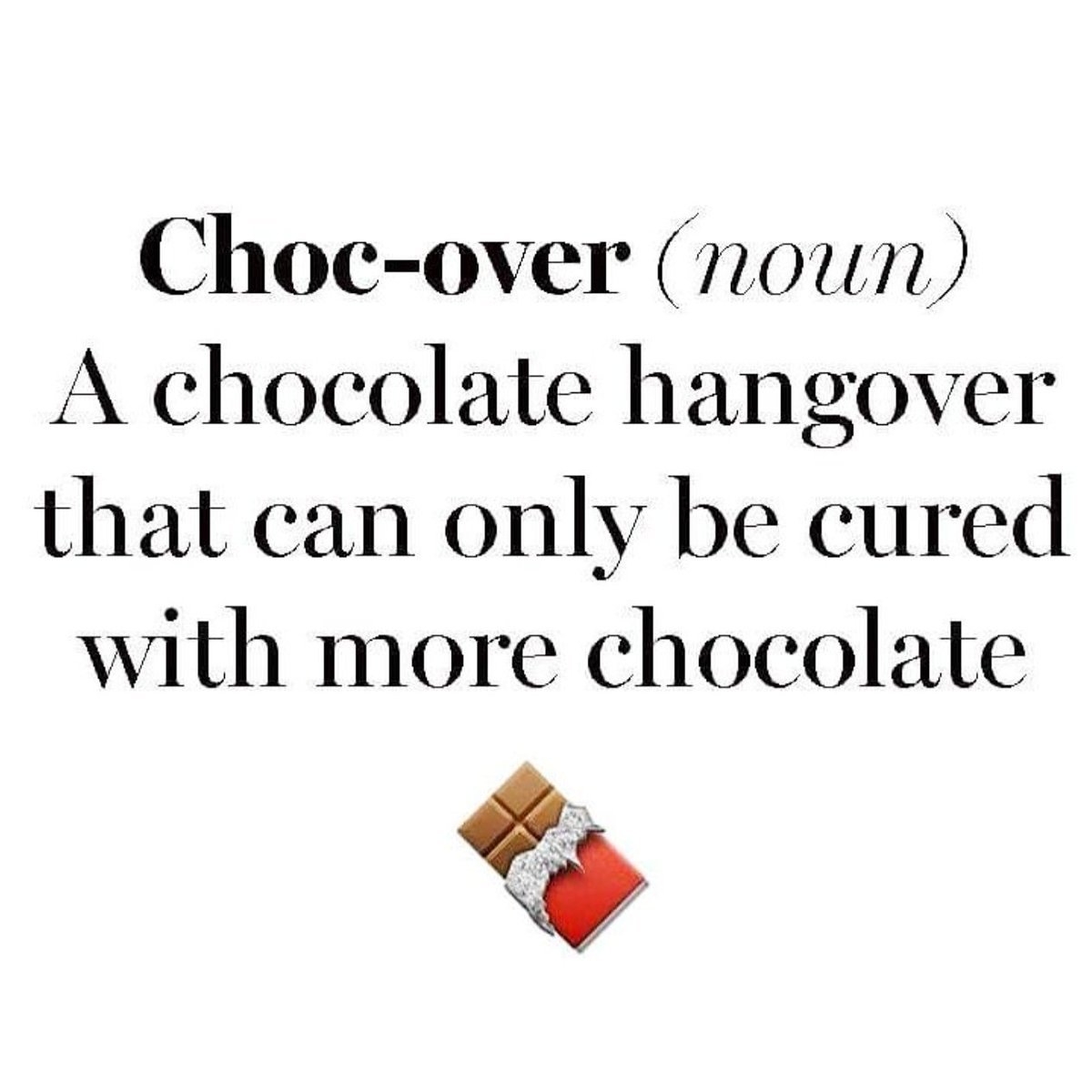 HashtagFandT's tweet photo. Haha, so true!! #Chocolate #ChocolateCravings #Hangover #SweetTooth #AddictedToChocolate #KitKat #Galaxy #Snickers #HashtagFoodAndTravel https://t.co/fvjIR0QYgX