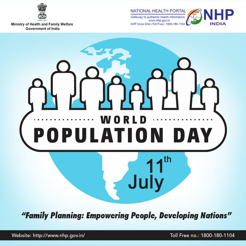 #WorldPopulationDay is celebrated to enhance awareness of population issues.
Visit: bit.ly/2ucqLst
#SwasthaBharat