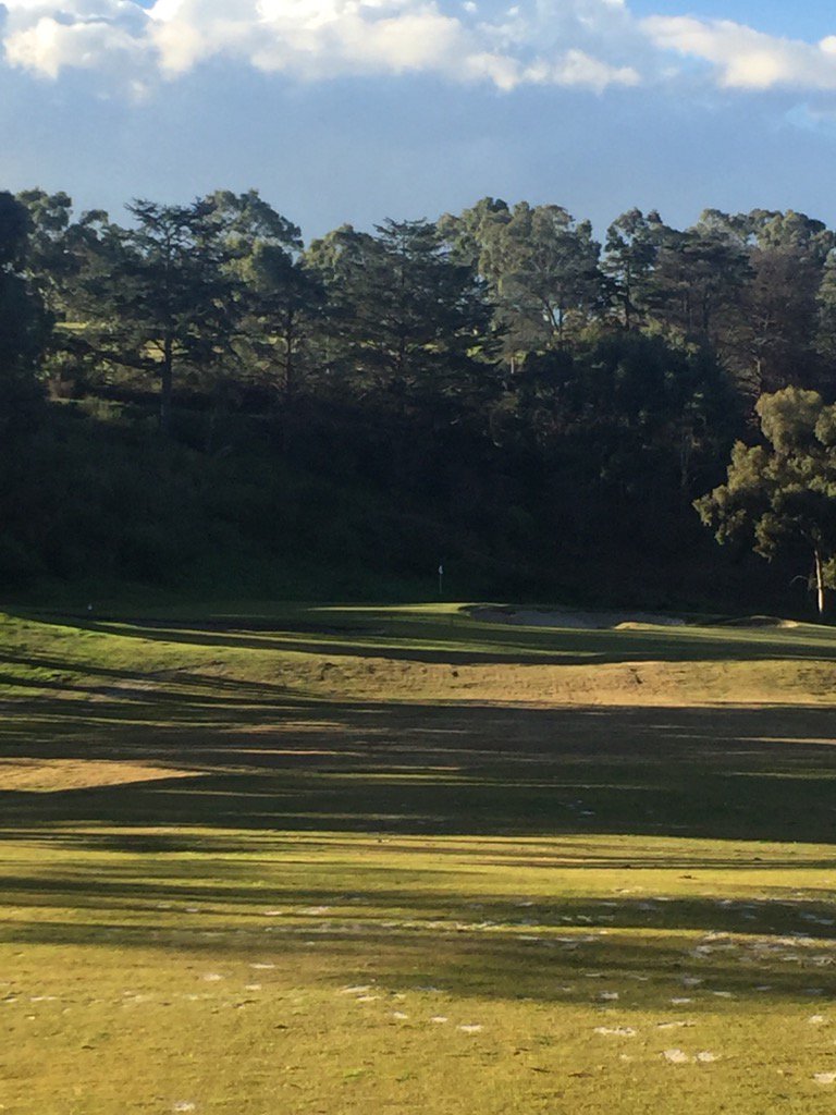 New tee <a href="/RosannaGolf/">Rosanna Golf Club</a> 3rd hole. 165 yards. Old tee 60 yards further right. Variety.