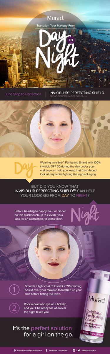 eMurad_Official's tweet photo. Transition your make up from Day to Night by using Murad Invisiblur Perfecting Shield. #MuradSkinCare #MuradUAE https://t.co/SadS3ou4Sx