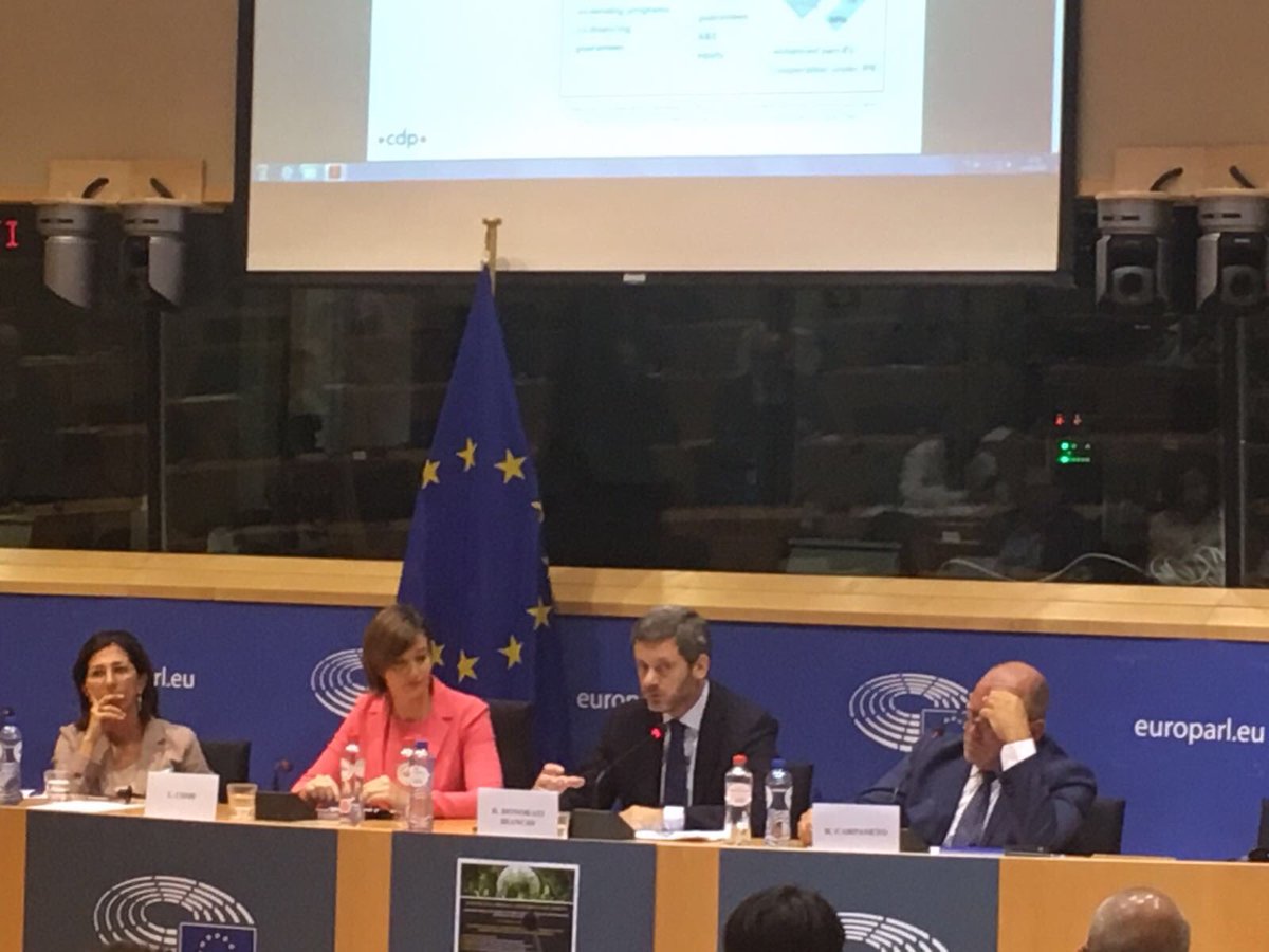 Riccardo_HB's tweet photo. My speech today @EuropeanParliament #EFSI Investment Platforms structured by @GruppoCdp #InvestEU #promuoviamoilfuturo https://t.co/kr75G1NNJK