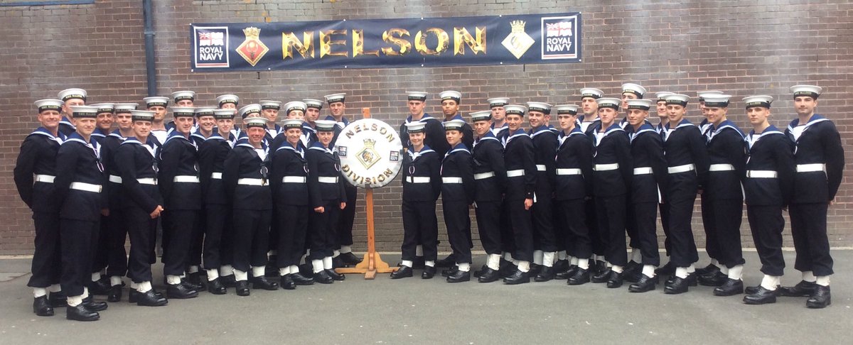 HMS_Raleigh's tweet photo. Nelson 2 group and class photos on a Friday morning before tossing their caps in the air. #MadeInTheRoyalNavy #Nelson2 https://t.co/Y3D4DGfH83