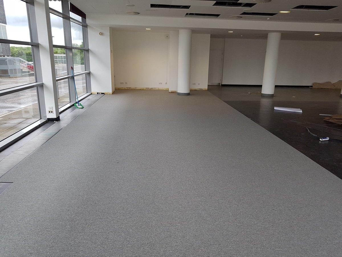 rubyflooringltd's tweet image. Start of job in @BioCity_Scot  @glasgow laying @harveymaria vinyl tiles with @Desso_UK carpet tiles