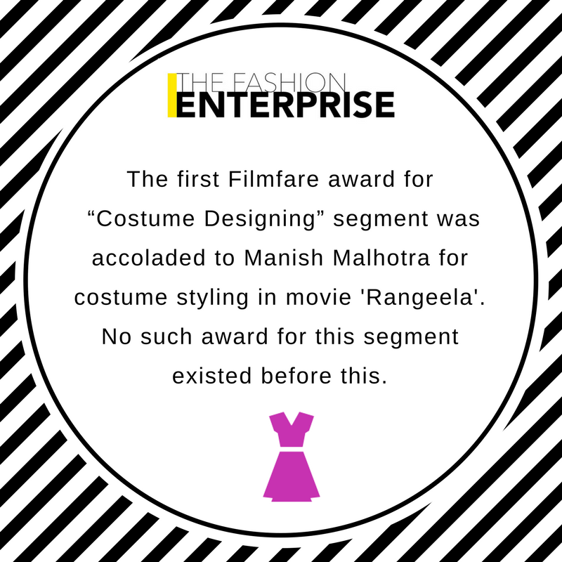TheFashionEntp's tweet photo. Did you the fact about @ManishMalhotra ?
#tfefact #TuesdayThoughts #filmfareaward #costumedesign https://t.co/hKfFGXiSkA