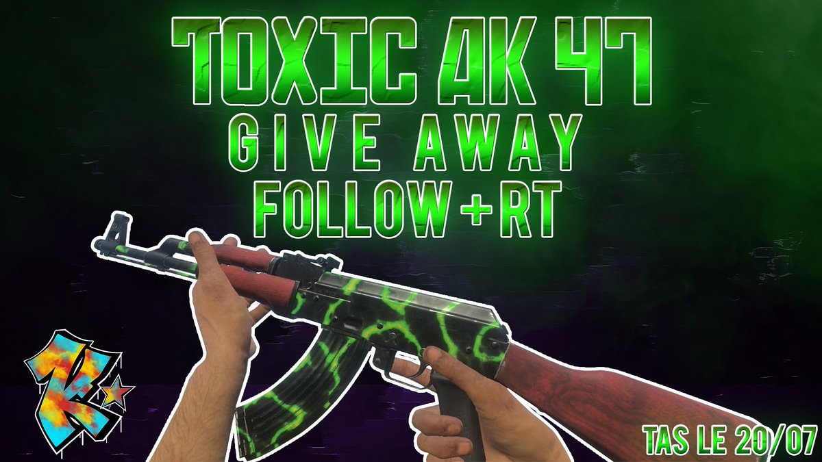 kikettestar's tweet photo. Giveaway H1Z1 350$  AK TOXIC
- Follow &amp; Retweet @kikettestar
- Subscribe YT : https://t.co/mWepBSFBZj
Résultat = 20/07/17
By : @ob_graphisme https://t.co/ceoQNPPYwY