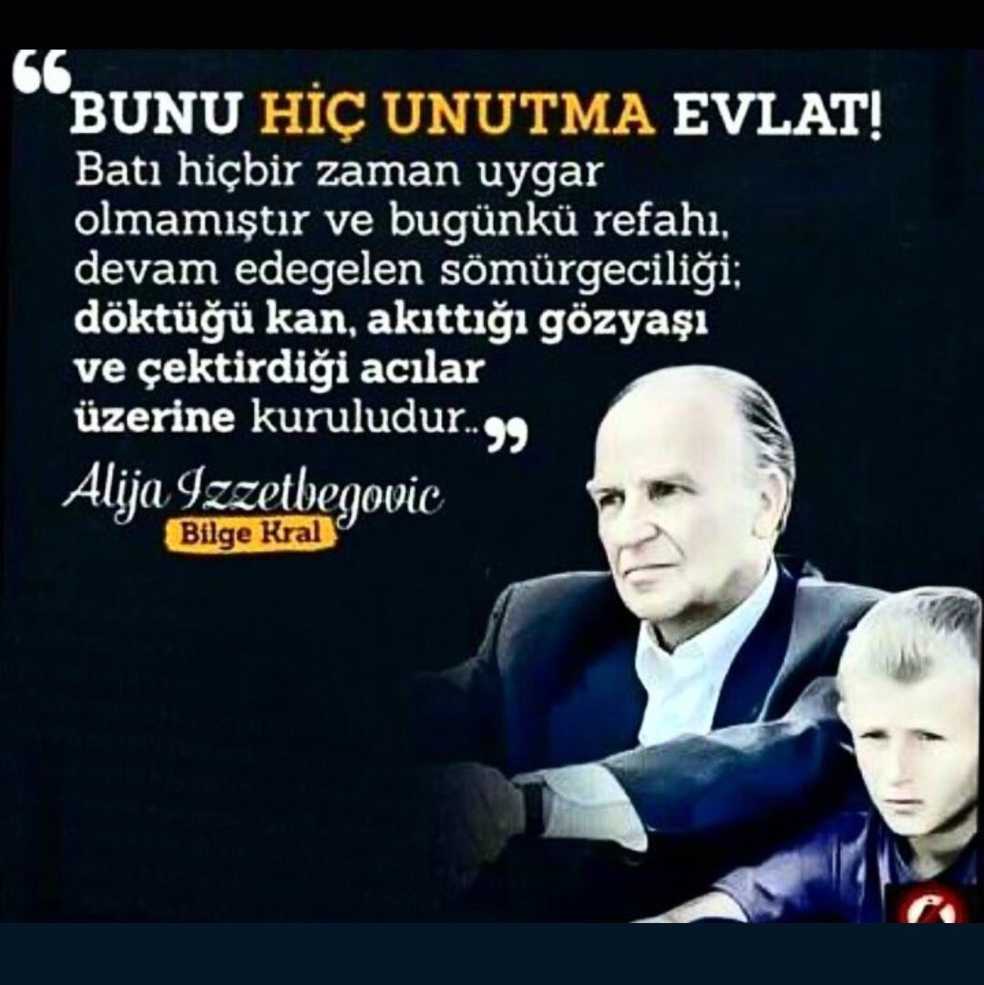 hur_nida's tweet photo. "Size asla intikam peşinden koşun demiyorum ama yapılanları asla unutmayın."

Aliya İzzetbegoviç 
 #Srebrenica https://t.co/rROsLTukgg
