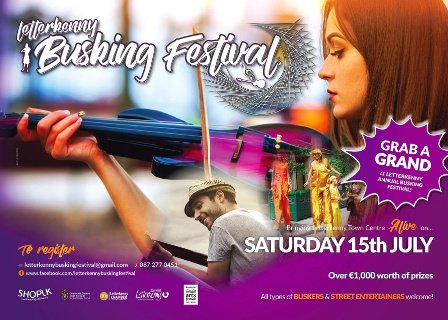 lkchamber's tweet photo. Just 5 days to go to the Letterkenny Busking Festival on Saturday 15th July. Come along and support the fab street entertainers. https://t.co/eKuwRuZTbE