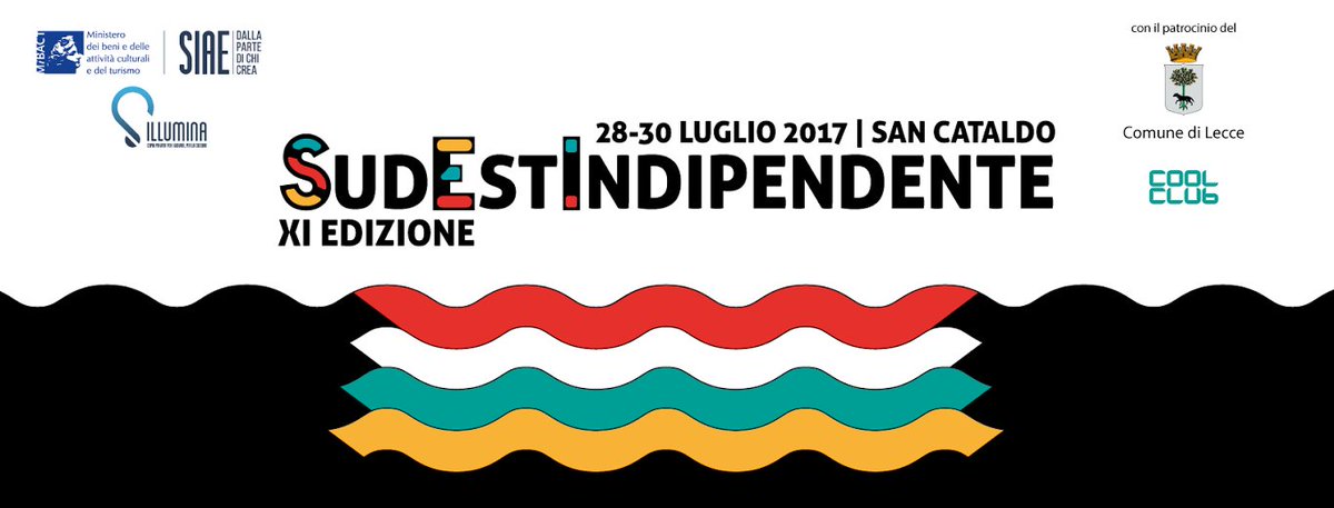 Coolclublecce's tweet photo. 28/30 luglio a San Cataldo di Lecce torna il SEI - Sud Est Indipendente Festival di #Coolclub!
Le info: https://t.co/K0LLt1vTVQ
#sei2017 https://t.co/0Saj1mEYt5