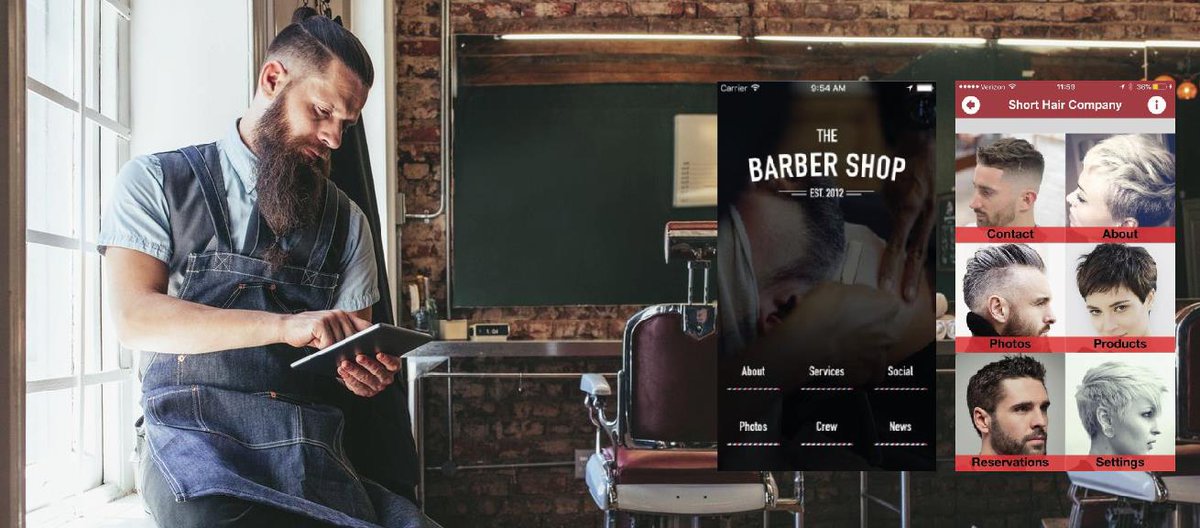 AppmachineNL's tweet image. Apps zijn HOT! Maak nu een app voor jouw barbershop of restaurant #app #restaurant #barbershop -
 goo.gl/ZL1WrD