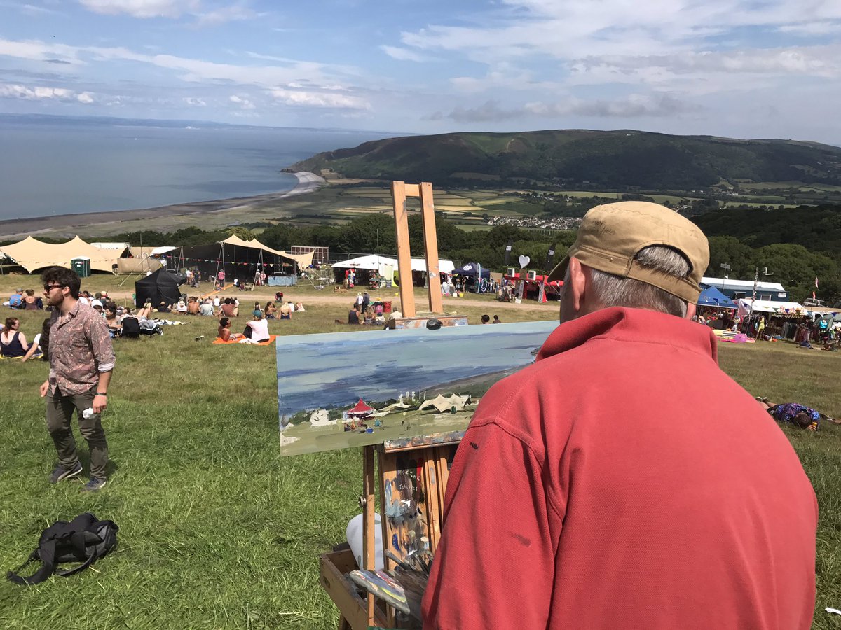 Peter Brown <a href="/Petethestreet1/">Peter Brown (Pete The Street)</a>  painting <a href="/Samphire_Arts/">Samphire Festival</a>  #art #pleinair #porlock #exmoor #festival