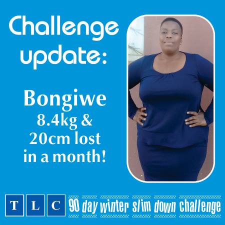 TLCFATLOSS's tweet photo. Challenge update: Well done Bongiwe - awesome results in one month!
#winterchallenge #success #tlcprogram https://t.co/M3ID0LGrCc