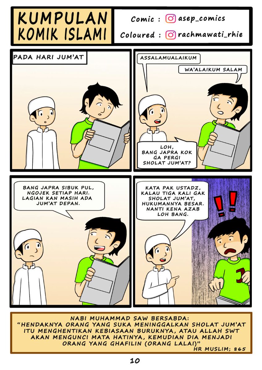 Asep Comics On Twitter Sholat Jumat Sholat Komik Dalil