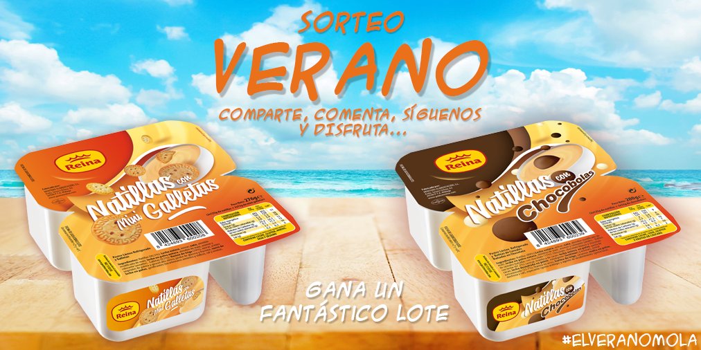 PostresReina's tweet photo. ¿Quieres llevarte un lote de Natillas con Mini Galletas y Natillas con Chocobolas?. RT + comenta con #ElVeranoMola. Sorteamos 1 Lotazo. 😎 https://t.co/ktFGA1HwU5