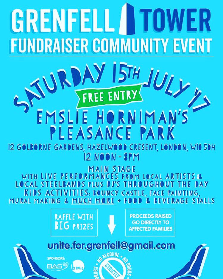 #glenfelltower #fundraiser live performances steel bands kids actives and more this Saturday RT tell friends #freeentry