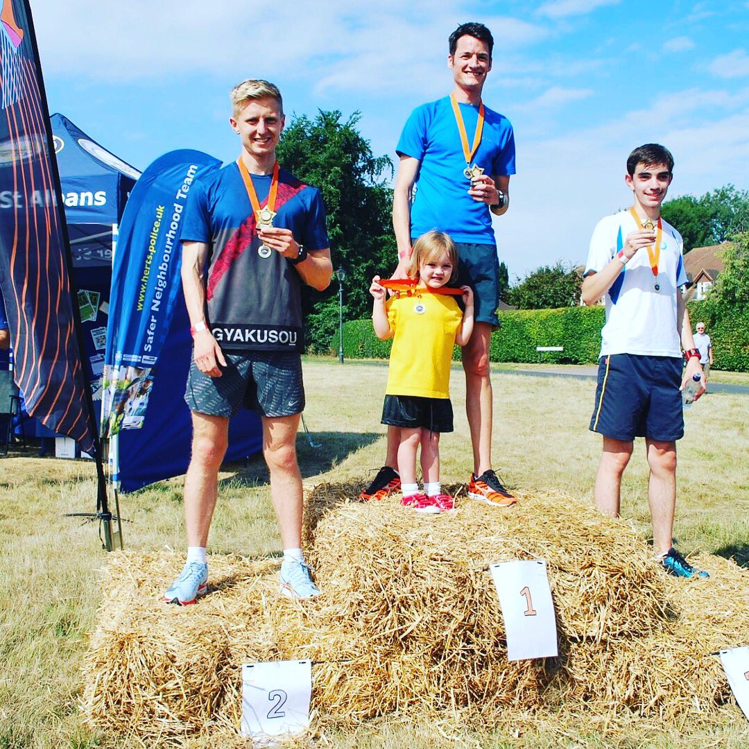RunRedbourn's tweet photo. #RunRedbourn fun run winner. 3k in 9:46. 🎩 off to you! https://t.co/6CzXPLwRMB